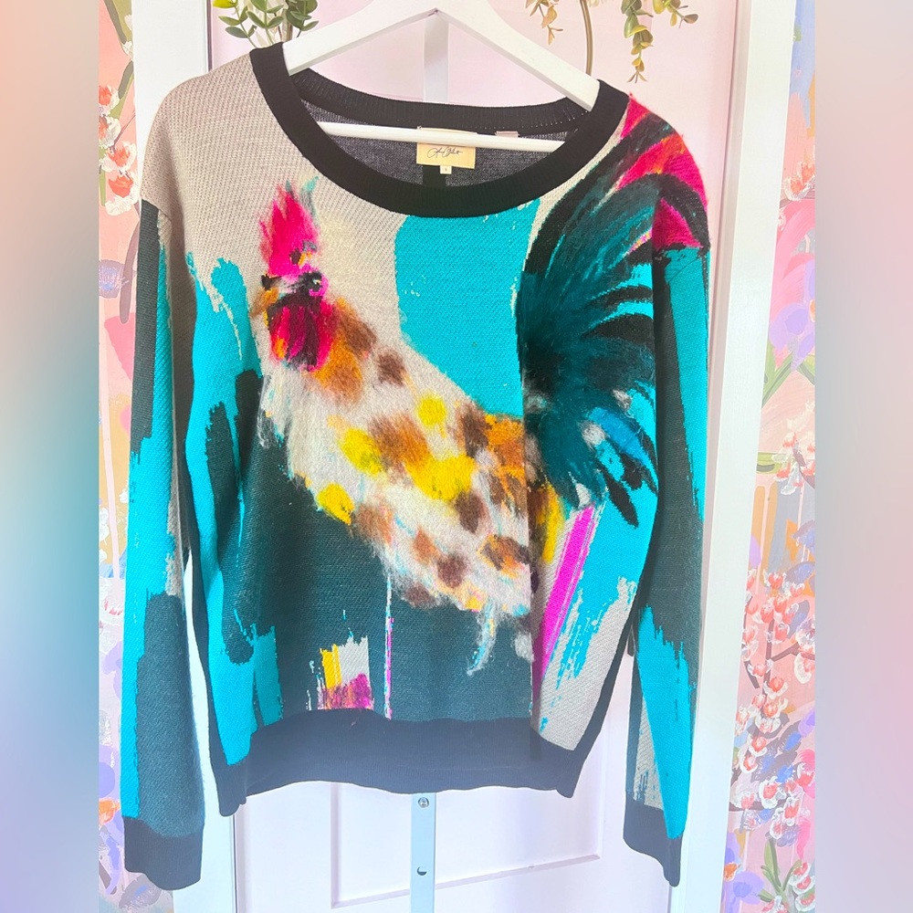 Anthropologie x Lauren Carlson Walcott Farm Animal Pullover